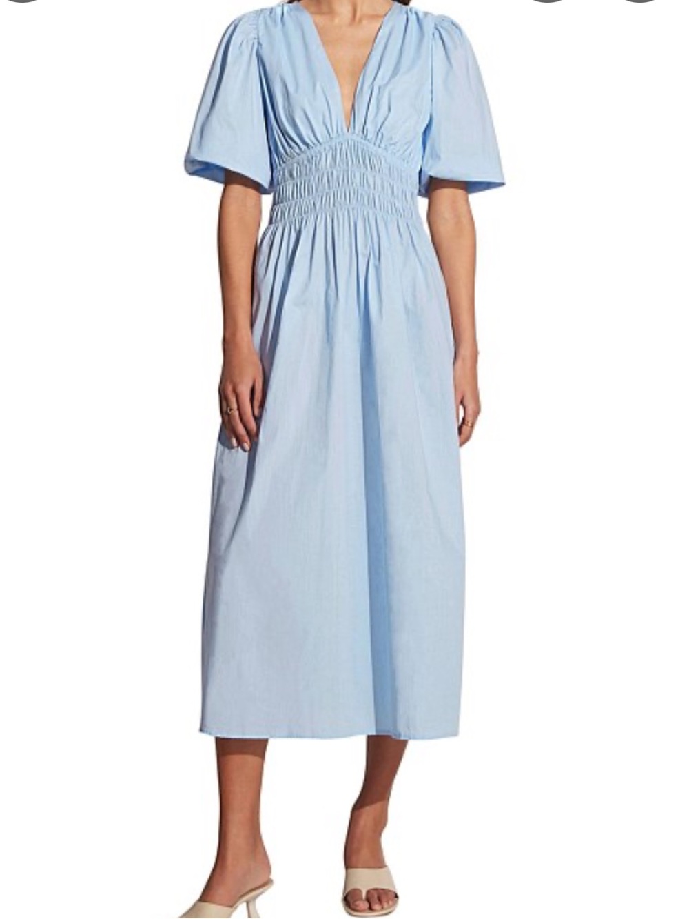 FAITHFULL THE BRAND AGNATA MIDI DRESS XS